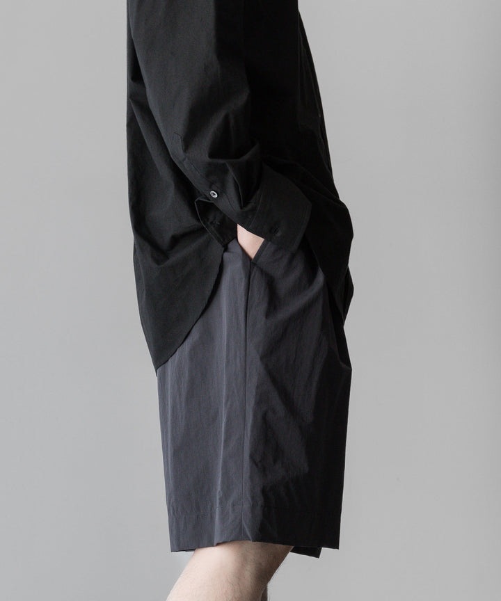 ssstein stein(シュタイン)の24SSコレクションWINDPROOF NYLON WIDE EASY SHORT TROUSERSのDARK GREY KHAKI 公式通販サイトsession福岡セレクトショップ