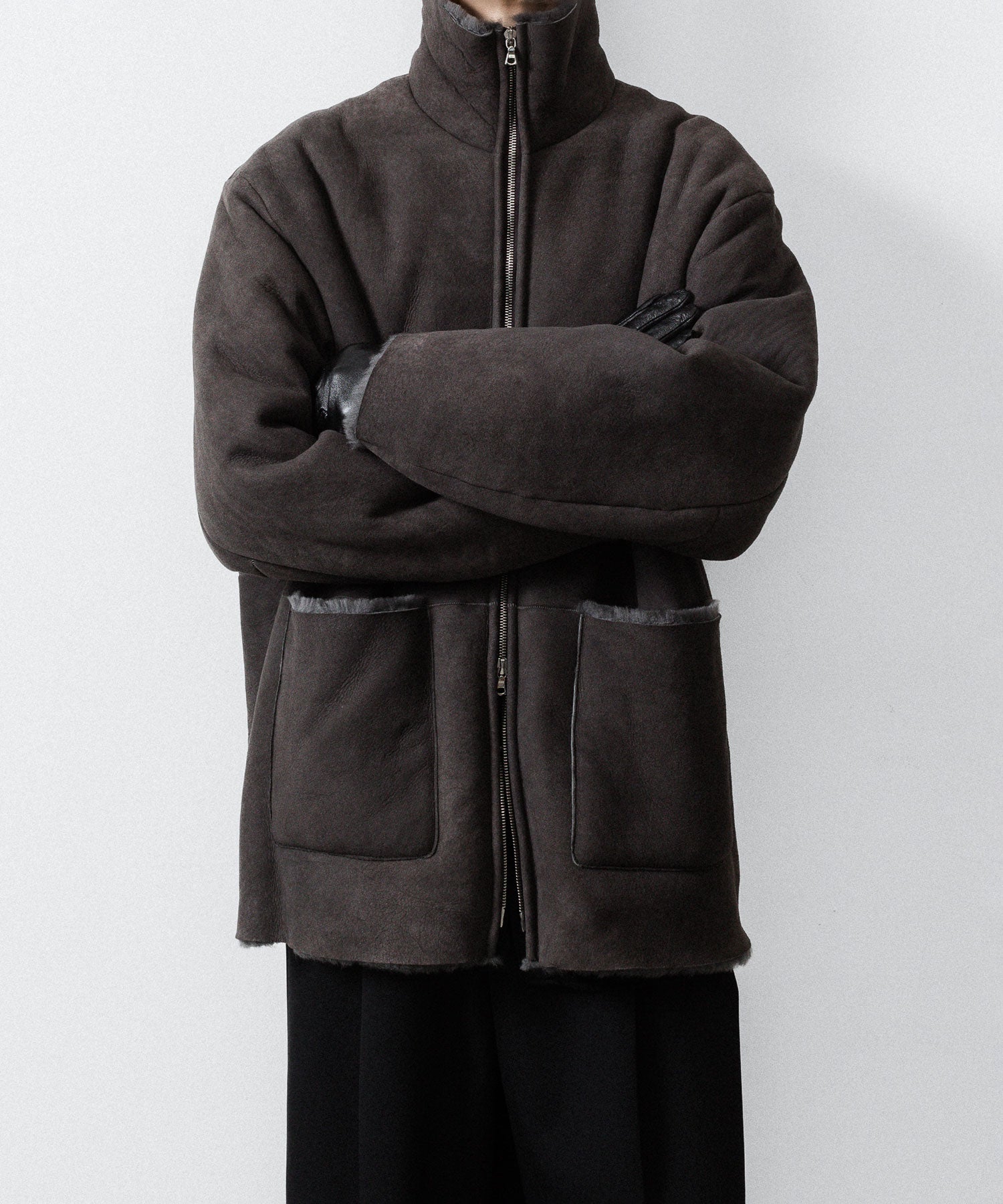 ssstein(シュタイン)のCUT-OFF MOUTON JACKET - GREY KHAKIの公式通販サイトsession福岡セレクトショップ