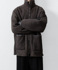 ssstein / シュタイン】CUT-OFF MOUTON JACKET - GREY KHAKI | 公式