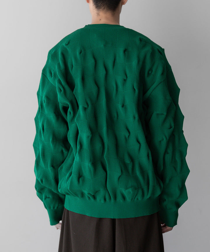 stein(シュタイン)の23AWコレクションBUMPY PATTERNED KNIT LSのGREEN