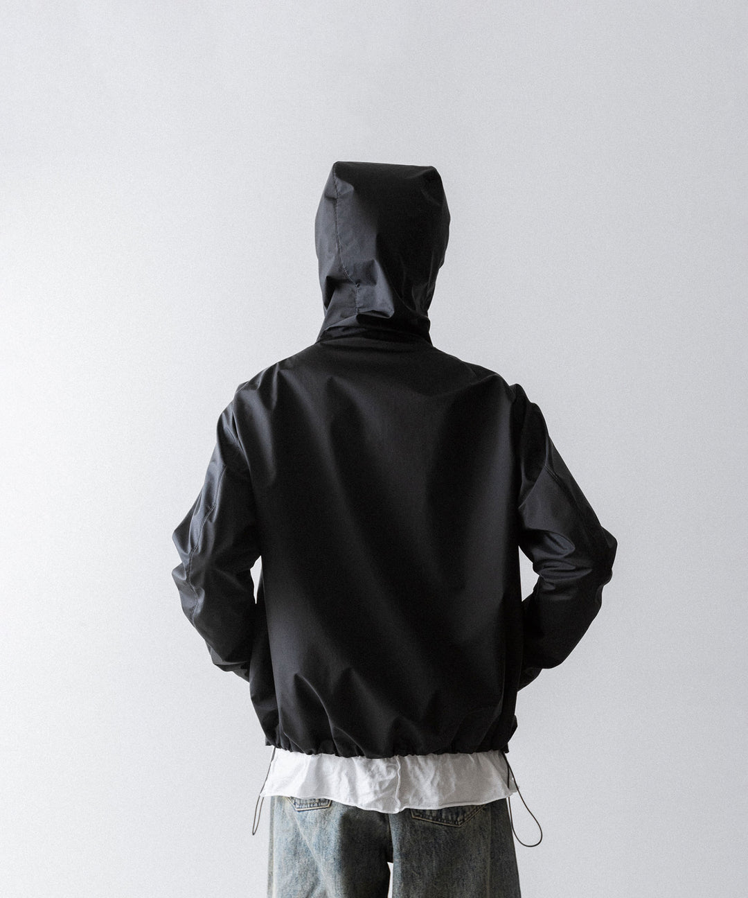 【OPPOSE DUALITY】SHORT PARKA 3L NYLON - BLACK