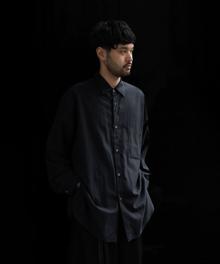stein(シュタイン)の24SSコレクションOVERSIZED DOWN PAT SHIRTのGINGHAM( CHARCOAL )