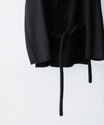 画像をギャラリービューアに読み込む, 【ssstein】WOOL/CASHMERE REVERSIBLE PEAK LAPEL JACKET - BLACK × BLACK
