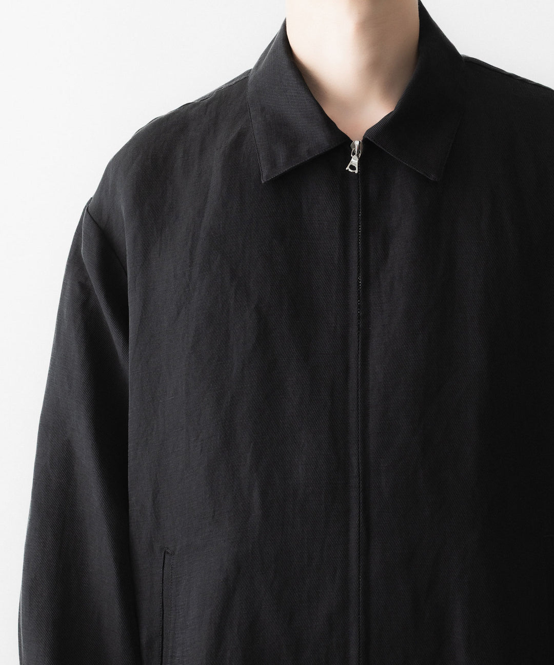 ssstein(シュタイン)のSILK LINEN TWILL LIGHT ZIP JACKET - BLACKの公式通販サイトsession福岡セレクトショップ