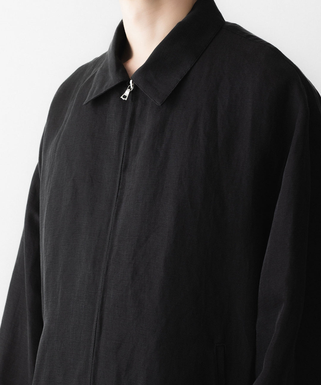 ssstein(シュタイン)のSILK LINEN TWILL LIGHT ZIP JACKET - BLACKの公式通販サイトsession福岡セレクトショップ
