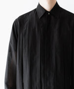 画像をギャラリービューアに読み込む, SUBLATIONS-サブレーションズのSHEER TUCK DRESS SHIRTのBLACK公式通販サイトsession福岡セレクトショップ
