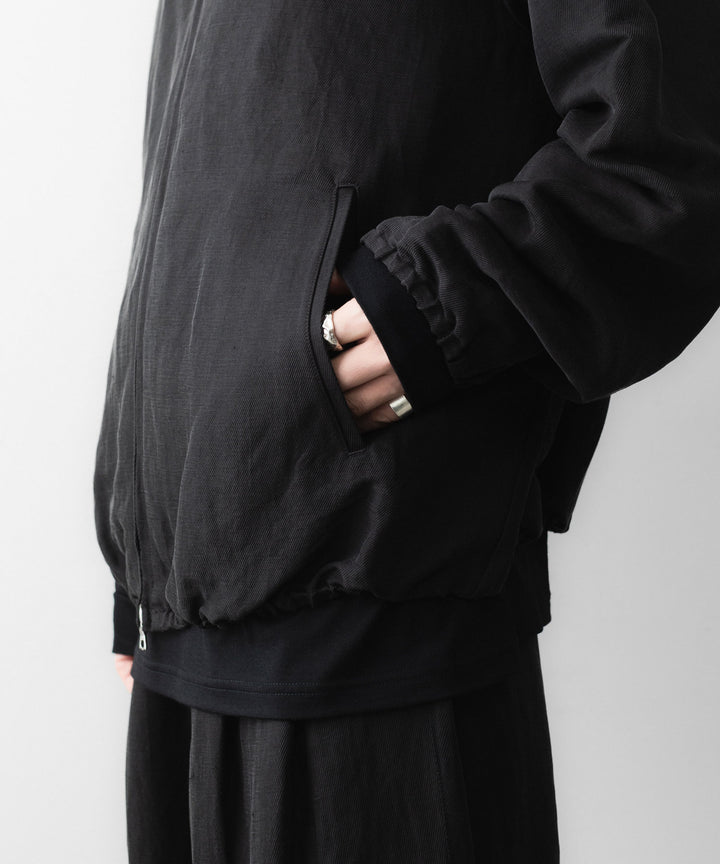 ssstein(シュタイン)のSILK LINEN TWILL LIGHT ZIP JACKET - BLACKの公式通販サイトsession福岡セレクトショップ