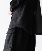 画像をギャラリービューアに読み込む, SUBLATIONS-サブレーションズのSHEER TUCK DRESS SHIRTのBLACK公式通販サイトsession福岡セレクトショップ
