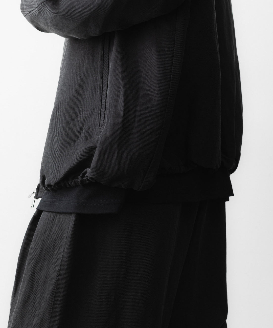 ssstein(シュタイン)のSILK LINEN TWILL LIGHT ZIP JACKET - BLACKの公式通販サイトsession福岡セレクトショップ