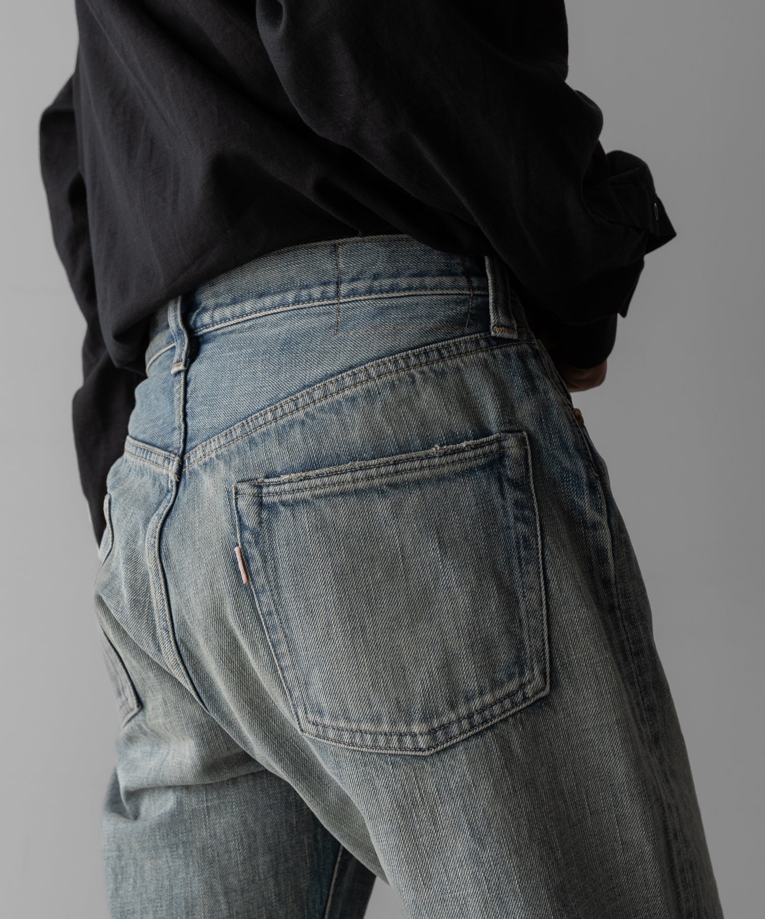 【INTÉRIM】VINTAGE WASHED "1953XX SHABBY" SHUTTLE DENIM TROUSERS - NAVY