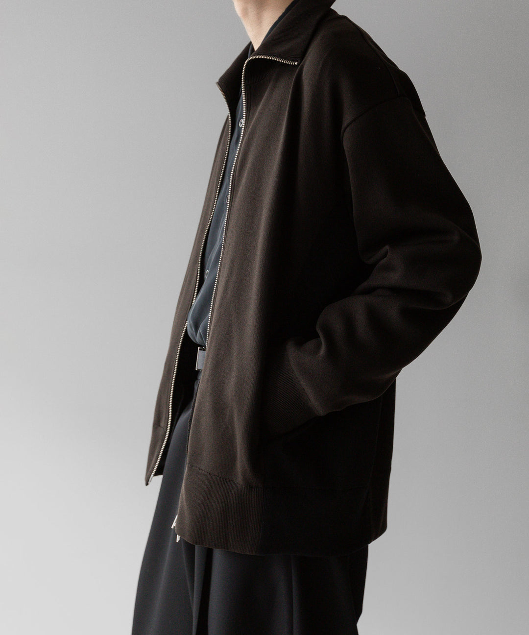 【stein】ssstein シュタインのCUPRO BICOLOR ZIP JACKETのMILITARY KHAKI × BLACK 公式通販サイトsession福岡セレクトショップ