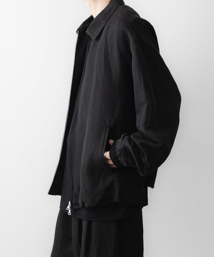 ssstein(シュタイン)のSILK LINEN TWILL LIGHT ZIP JACKET - BLACKの公式通販サイトsession福岡セレクトショップ