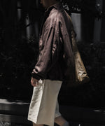 画像をギャラリービューアに読み込む, ssstein(シュタイン)の LIGHT LINEN SHIRRED LIGHT ZIP JACKET - BROWNの公式通販サイトsession福岡セレクトショップ
