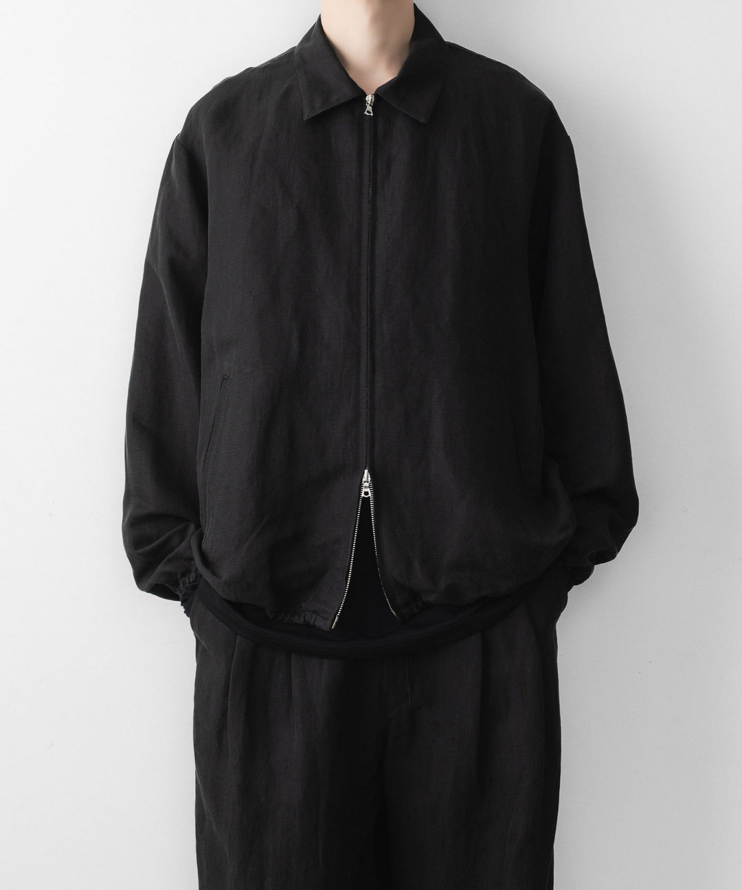 ssstein(シュタイン)のSILK LINEN TWILL LIGHT ZIP JACKET - BLACKの公式通販サイトsession福岡セレクトショップ