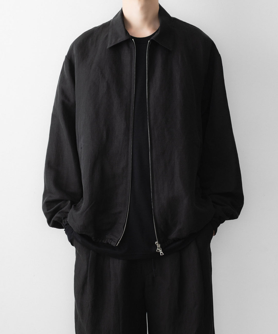 ssstein(シュタイン)のSILK LINEN TWILL LIGHT ZIP JACKET - BLACKの公式通販サイトsession福岡セレクトショップ