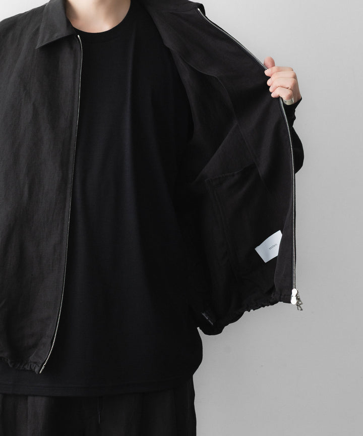ssstein(シュタイン)のSILK LINEN TWILL LIGHT ZIP JACKET - BLACKの公式通販サイトsession福岡セレクトショップ