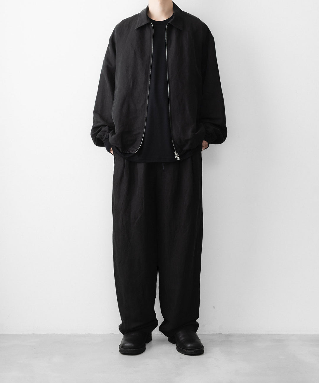 ssstein(シュタイン)のSILK LINEN TWILL LIGHT ZIP JACKET - BLACKの公式通販サイトsession福岡セレクトショップ