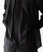 画像をギャラリービューアに読み込む, SUBLATIONS-サブレーションズのSHEER TUCK DRESS SHIRTのBLACK公式通販サイトsession福岡セレクトショップ
