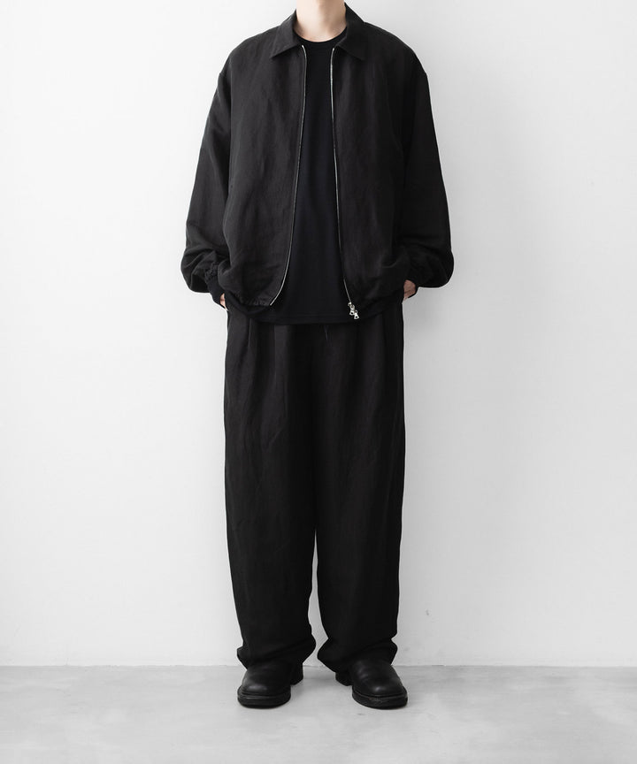 ssstein(シュタイン)のSILK LINEN TWILL WIDE EASY TROUSERS - BLACKの公式通販サイトsession福岡セレクトショップ