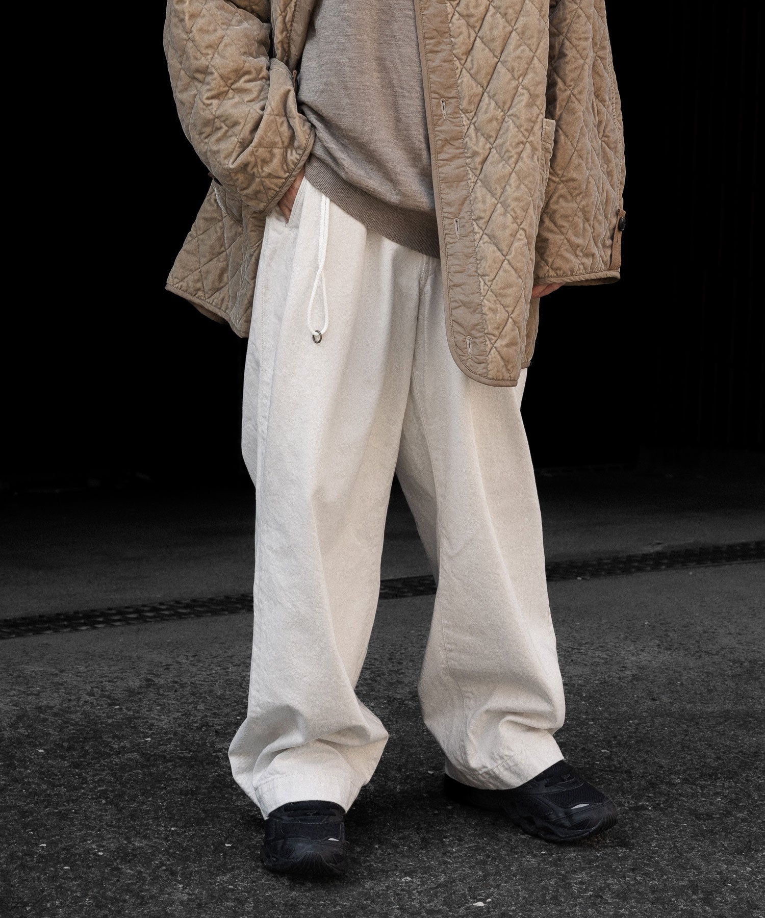 ANTHEM A アンセムエーのWASHED DENIM NO-BRAINER PANTSのECRU 公式通販サイトsession福岡セレクトショップ