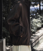 画像をギャラリービューアに読み込む, ssstein(シュタイン)の LIGHT LINEN SHIRRED LIGHT ZIP JACKET - BROWNの公式通販サイトsession福岡セレクトショップ
