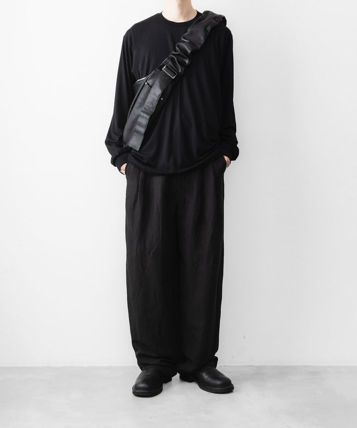 ssstein(シュタイン)のSILK LINEN TWILL WIDE EASY TROUSERS - BLACKの公式通販サイトsession福岡セレクトショップ