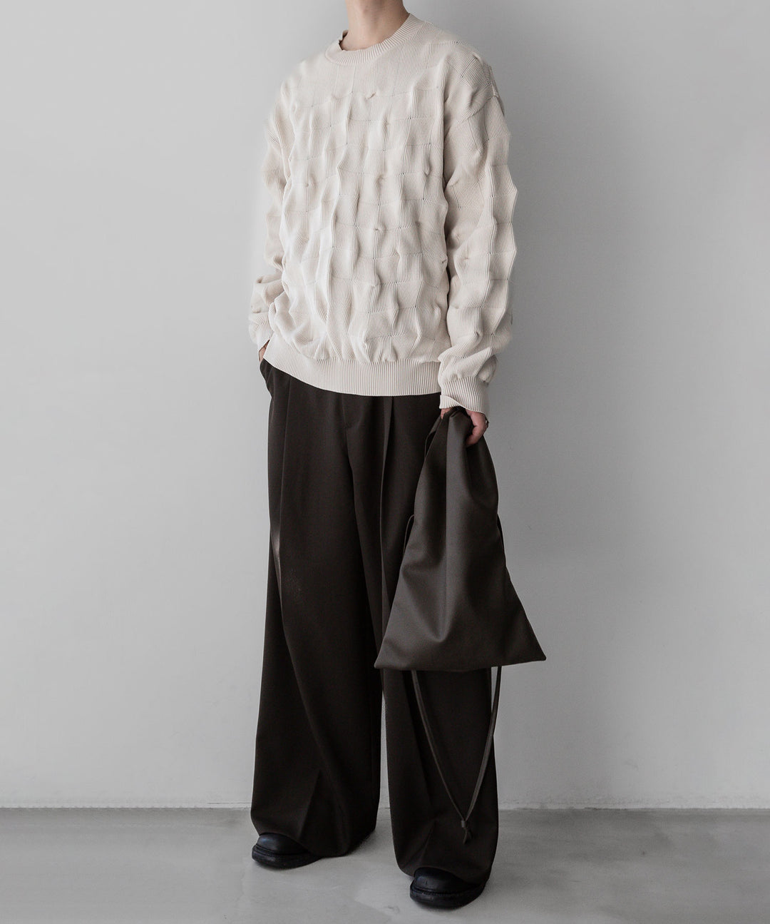 stein(シュタイン)の23AWコレクションBUMPY PATTERNED KNIT LSのMILK 公式通販サイトsession福岡セレクトショップ