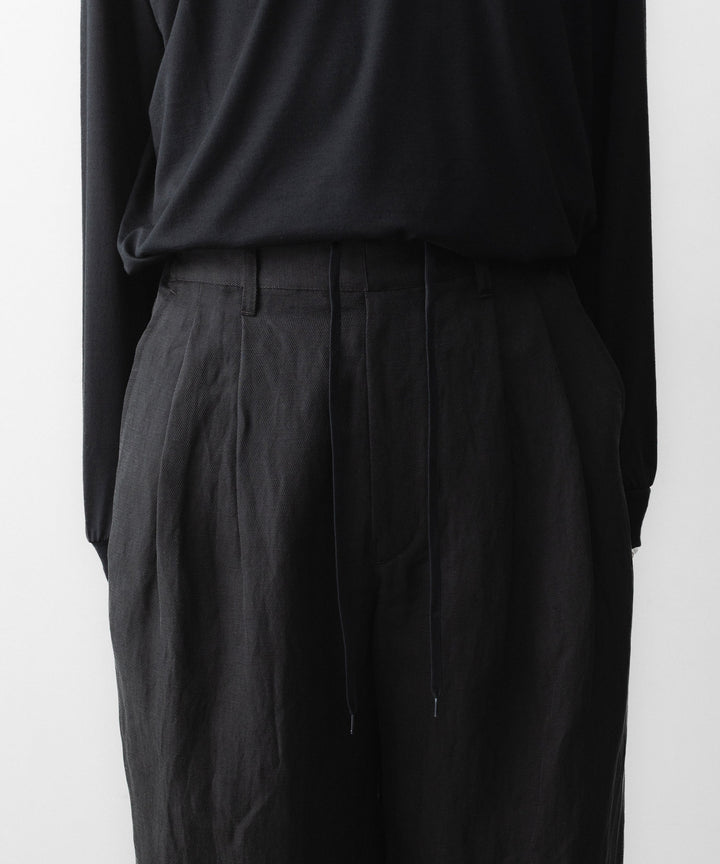 ssstein(シュタイン)のSILK LINEN TWILL WIDE EASY TROUSERS - BLACKの公式通販サイトsession福岡セレクトショップ