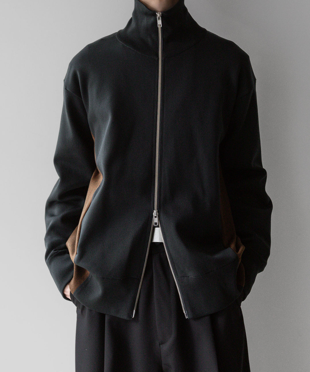 【stein】ssstein シュタインのCUPRO BICOLOR ZIP JACKETのCAMEL × CHARCOAL 公式通販サイトsession福岡セレクトショップ