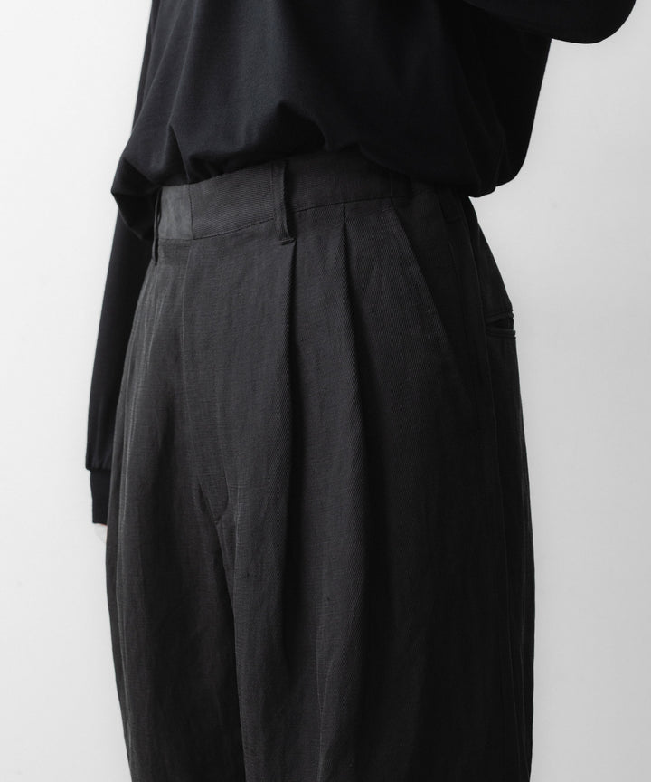 ssstein(シュタイン)のSILK LINEN TWILL WIDE EASY TROUSERS - BLACKの公式通販サイトsession福岡セレクトショップ