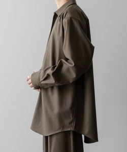 ssstein(シュタイン)の24AWコレクション OVERSIZED SKIPPER SHIRT (WOOL) - DARK BEIGE 公式通販サイトsession福岡セレクトショップ