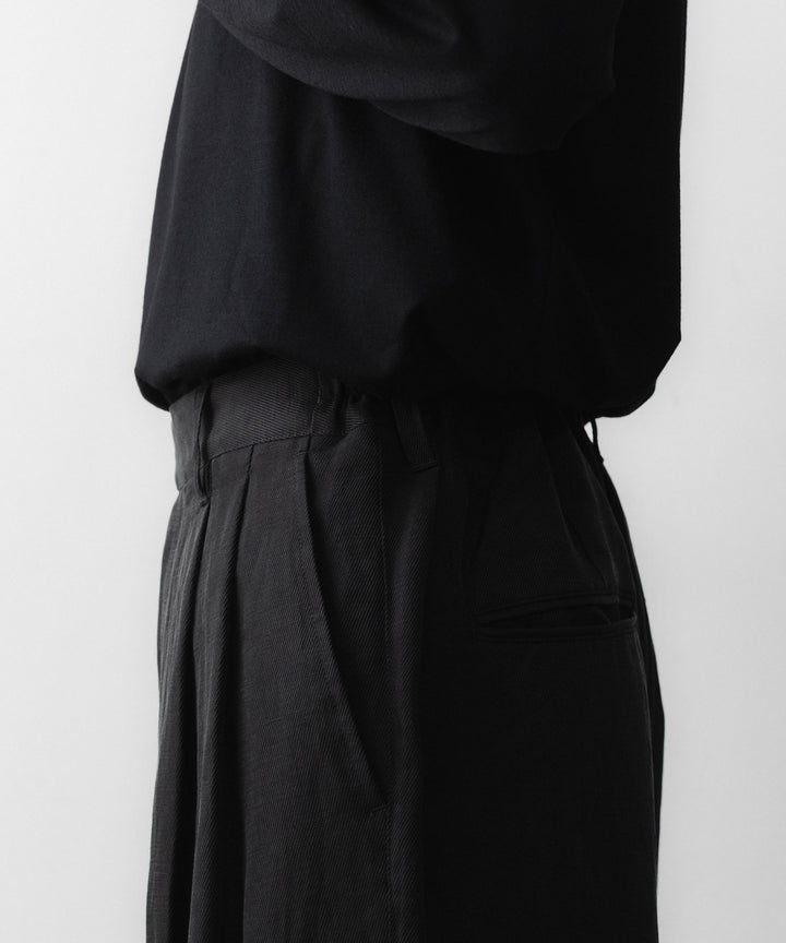 ssstein(シュタイン)のSILK LINEN TWILL WIDE EASY TROUSERS - BLACKの公式通販サイトsession福岡セレクトショップ