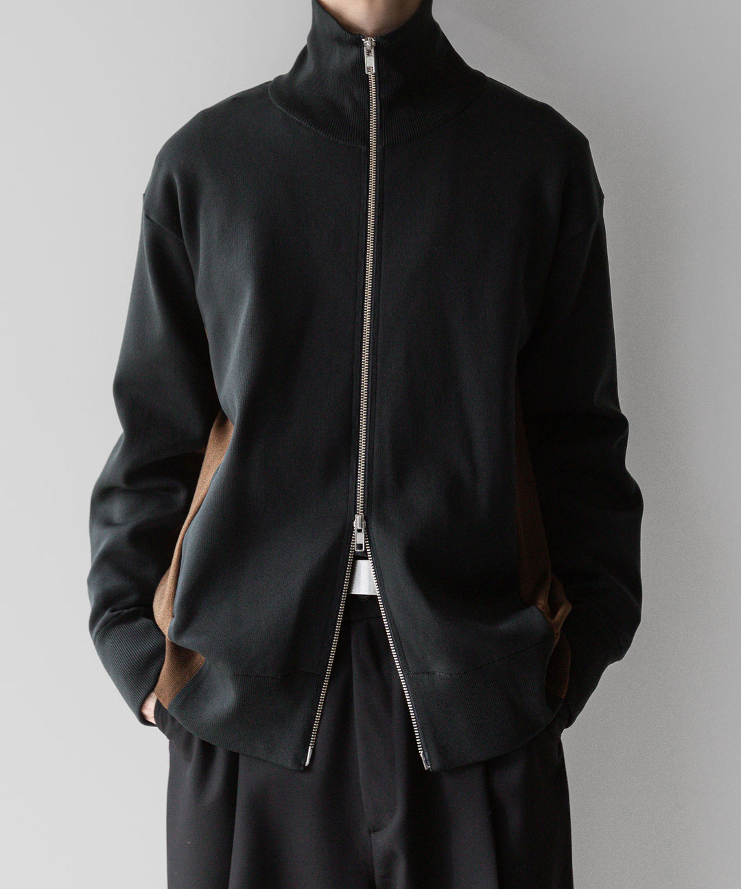 【stein】ssstein シュタインのCUPRO BICOLOR ZIP JACKETのCAMEL × CHARCOAL 公式通販サイトsession福岡セレクトショップ