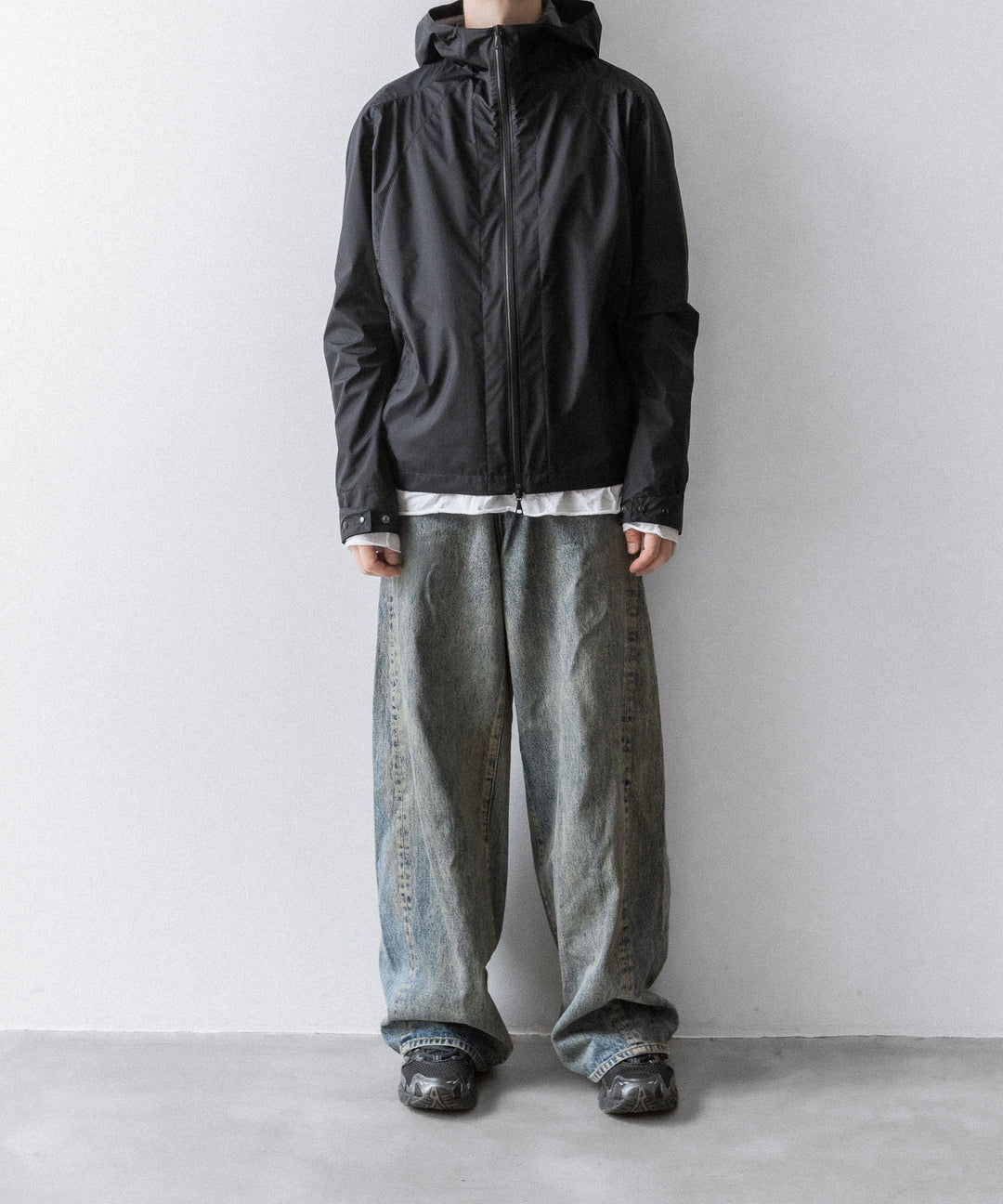 OPPOSE DUALITY-オポーズデュアリティのSHORT PARKA 3L NYLONのBLACK 公式通販サイトsession福岡セレクトショップ