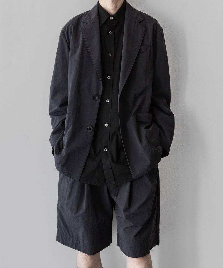 ssstein stein(シュタイン)の24SSコレクションWINDPROOF NYLON WIDE EASY SHORT TROUSERSのDARK GREY KHAKI 公式通販サイトsession福岡セレクトショップ