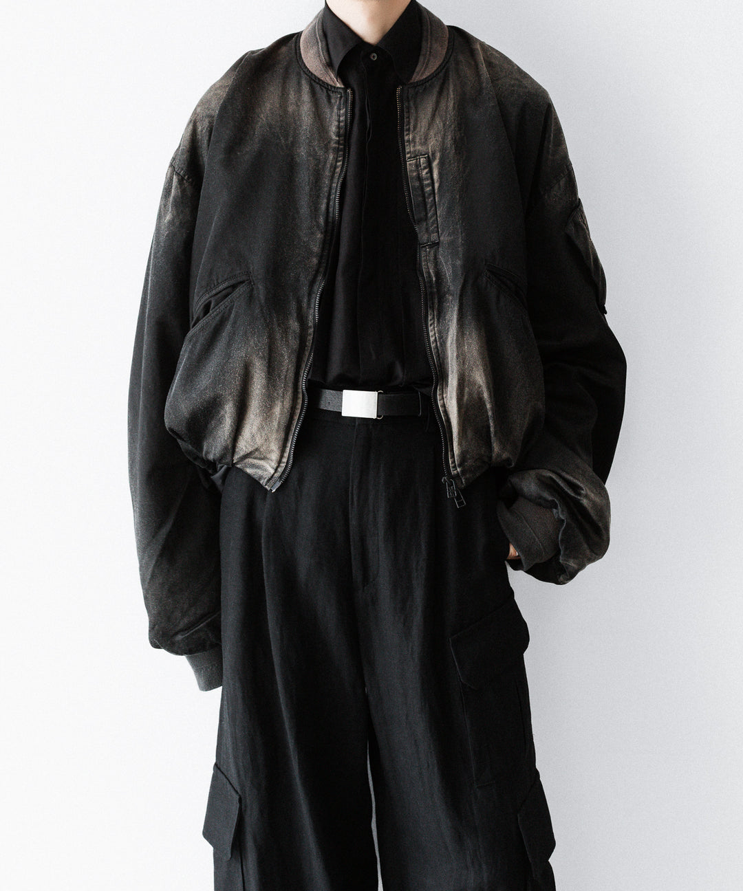 SUBLATIONS-サブレーションズのRUSTY SATIN BALLOON MA-1のBLACK公式通販サイトsession福岡セレクトショップ
