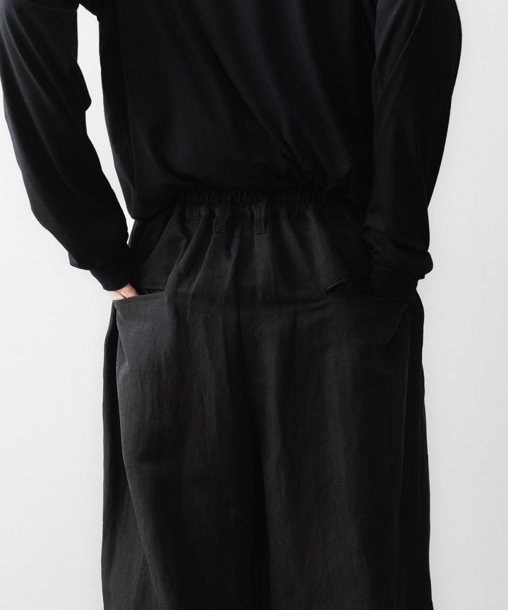 ssstein(シュタイン)のSILK LINEN TWILL WIDE EASY TROUSERS - BLACKの公式通販サイトsession福岡セレクトショップ