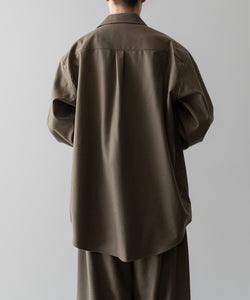 ssstein(シュタイン)の24AWコレクション OVERSIZED SKIPPER SHIRT (WOOL) - DARK BEIGE 公式通販サイトsession福岡セレクトショップ