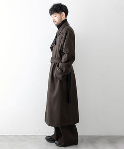 stein シュタイン 23aw DOUBLE LAPELED DOUBLE BREASTED COAT - MILITARY KHAKI × BLACK sessionセッション福岡セレクトショップ 公式通販サイト 