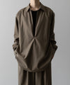 【ssstein】OVERSIZED SKIPPER SHIRT (WOOL) - DARK BEIGE