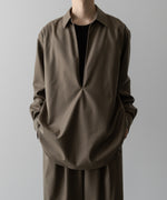 画像をギャラリービューアに読み込む, ssstein(シュタイン)の24AWコレクション OVERSIZED SKIPPER SHIRT (WOOL) - DARK BEIGE 公式通販サイトsession福岡セレクトショップ
