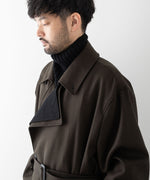 画像をギャラリービューアに読み込む, stein シュタイン 23aw DOUBLE LAPELED DOUBLE BREASTED COAT - MILITARY KHAKI × BLACK sessionセッション福岡セレクトショップ 公式通販サイト 
