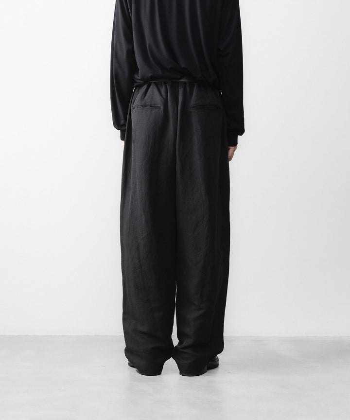 ssstein(シュタイン)のSILK LINEN TWILL WIDE EASY TROUSERS - BLACKの公式通販サイトsession福岡セレクトショップ