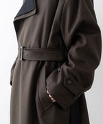 画像をギャラリービューアに読み込む, stein シュタイン 23aw DOUBLE LAPELED DOUBLE BREASTED COAT - MILITARY KHAKI × BLACK sessionセッション福岡セレクトショップ 公式通販サイト 
