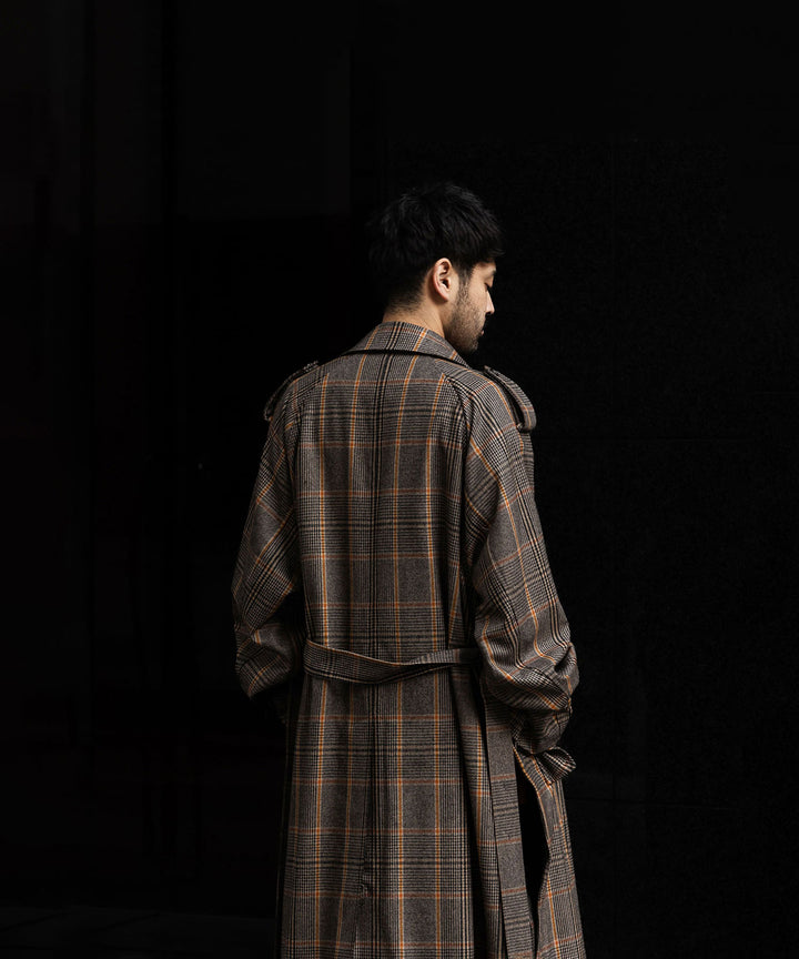 stein(シュタイン)の23AWコレクションOVERSIZED TRENCH COATのGLEN CHECK sessionセッション福岡セレクトショップ 公式通販サイト