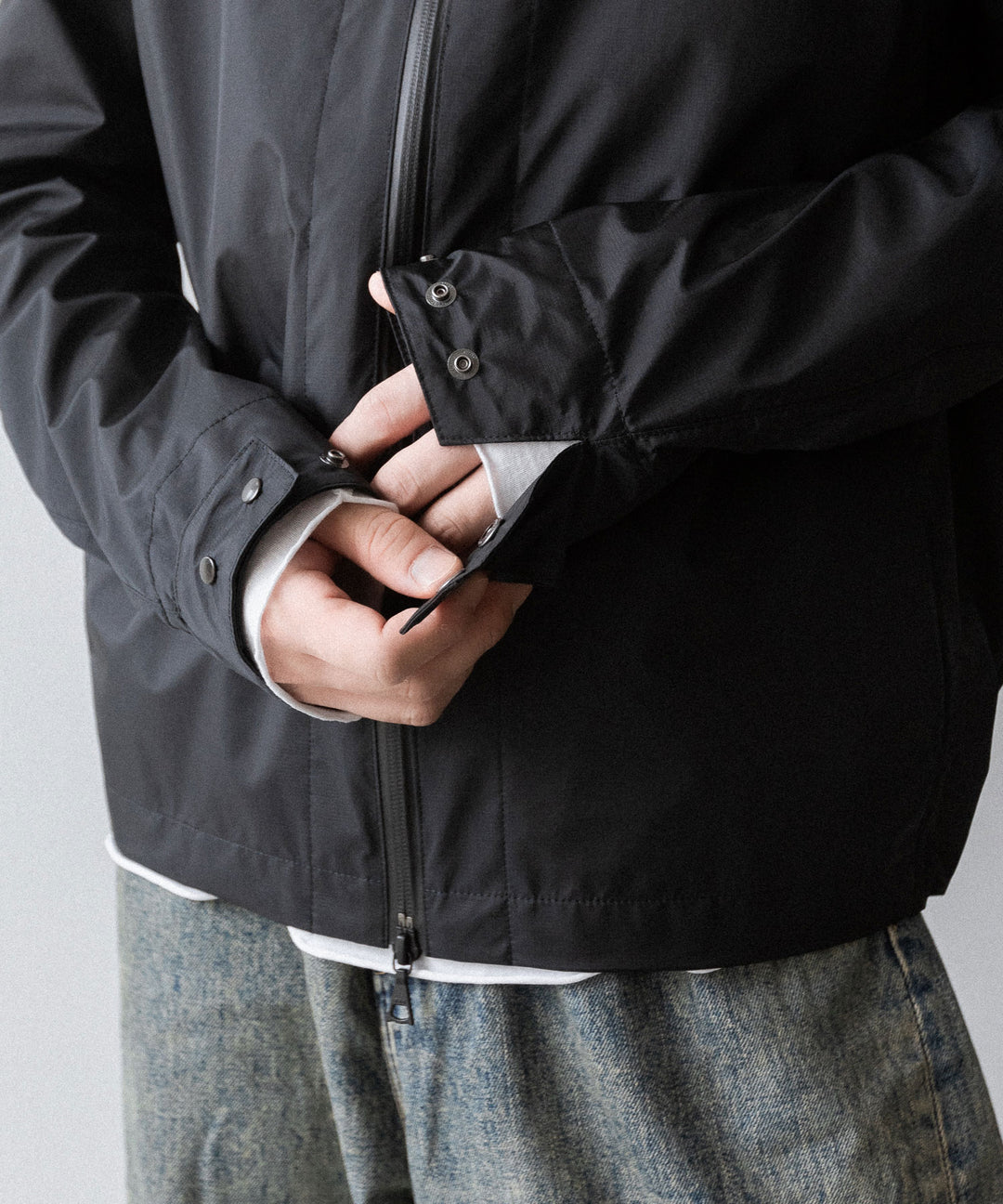 OPPOSE DUALITY-オポーズデュアリティのSHORT PARKA 3L NYLONのBLACK 公式通販サイトsession福岡セレクトショップ