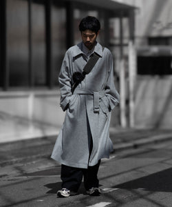 INTÉRIM(インテリム)のCASHMERE DRAP HYPER BIG BELTED OVER COATのGRAYの公式通販サイトsession福岡セレクトショップ