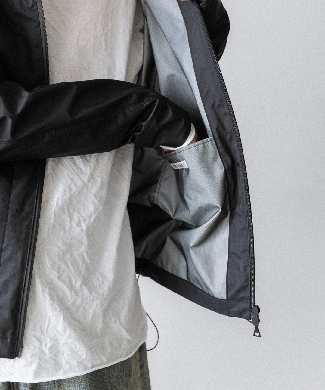 OPPOSE DUALITY-オポーズデュアリティのSHORT PARKA 3L NYLONのBLACK 公式通販サイトsession福岡セレクトショップ