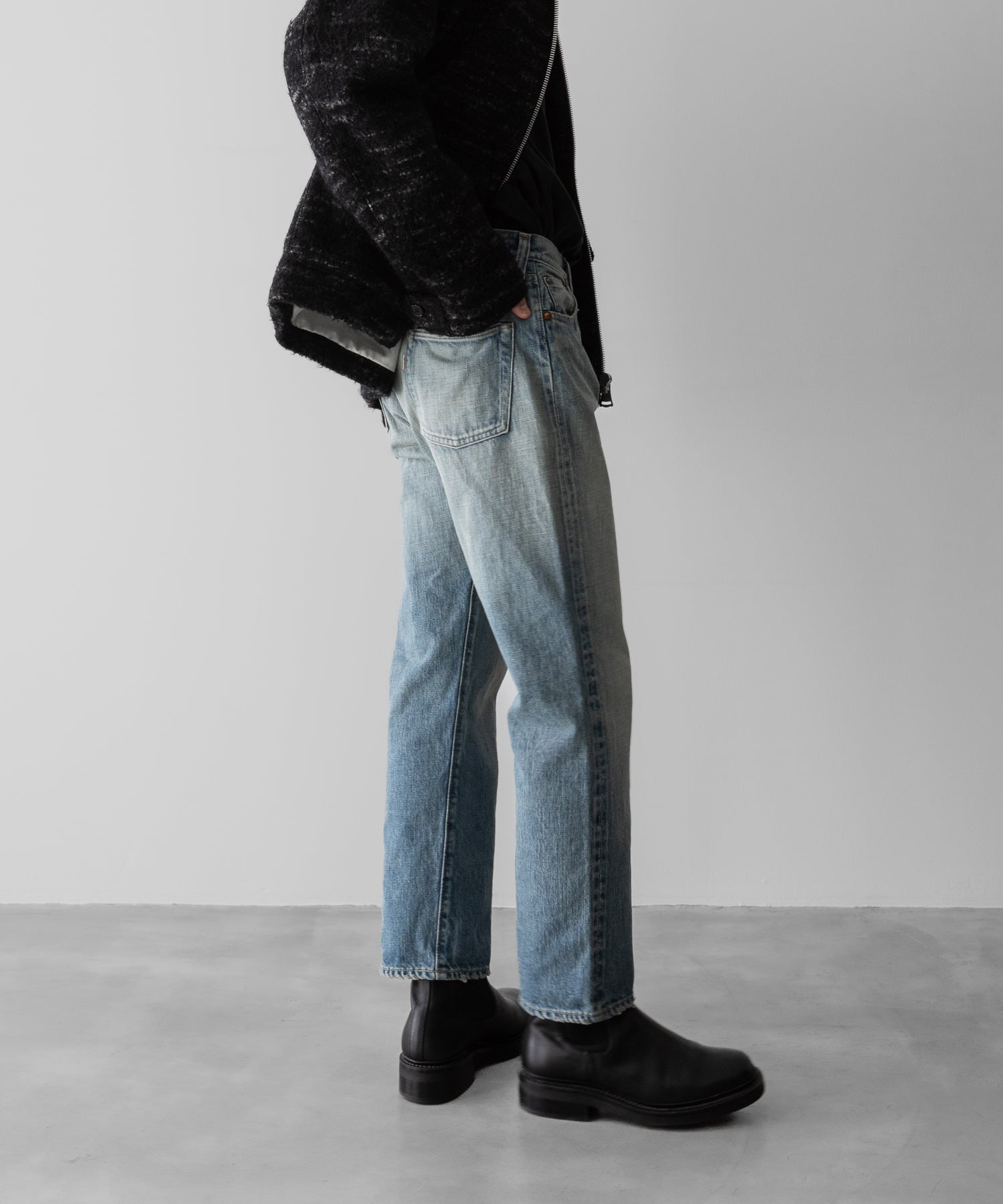 【INTÉRIM】VINTAGE WASHED "1953XX SHABBY" SHUTTLE DENIM TROUSERS - NAVY