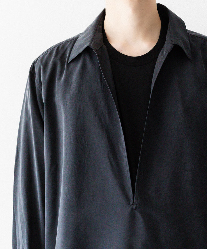 ssstein(シュタイン)のSILK NYLON SKIPPER SHIRT - BLACKの公式通販サイトsession福岡セレクトショップ